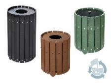 Round trash containers