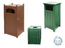 Square trash containers