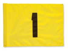Yellow tube-lock flags with number (sets)