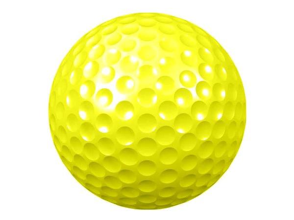 DUO golf ball 2-piece Yellow<br>plain (no print) - 300 pcs/carton