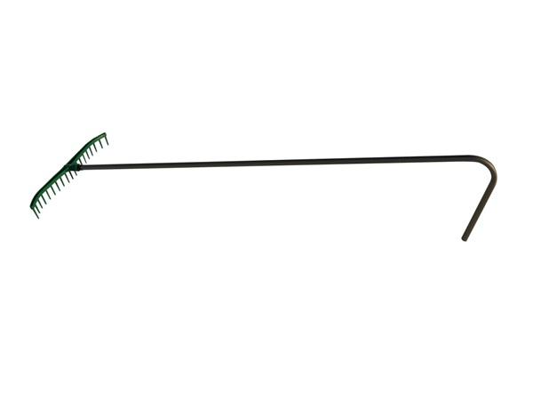 Gold bunker rake DELUXE<br>complete with 120° curved handle