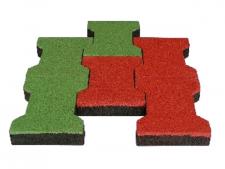 Rubber H-brick 20 mm red&amp;lt;br&amp;gt;RED