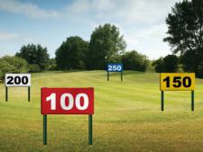 Impact distance sign 120 cm wide&amp;lt;br&amp;gt;horizontal including 2 numbers