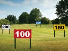 Impact distance sign 120 cm wide&amp;lt;br&amp;gt;horizontal including 3 numbers