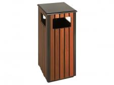 Wood-look outdoor waste bin&amp;lt;br&amp;gt;square 36 litres