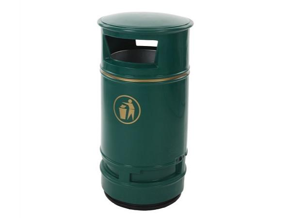 Classic outdoor waste bin green<br>90 litres free standing