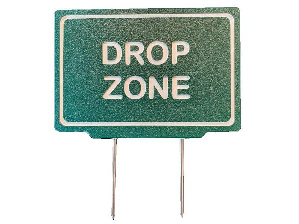 EAGLE sign 30*20 cm green-white<br>1-sided DROP ZONE