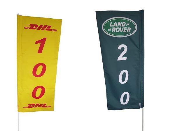 Range flag heavy-duty with extender<br>2 sides full-colour printed