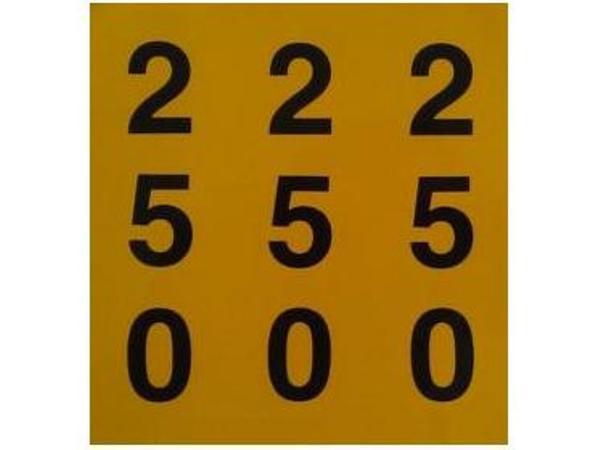 Decal 250 yellow/black<br>for PVC distance markers