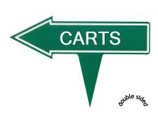 Green line arrow sign 33 cm&amp;lt;br&amp;gt;CARTS