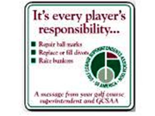 Aluminum info sign 30x30 cm <br>IT'S EVERY PLAYERS RESPONS