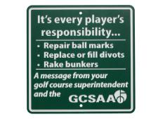 Greenline information sign&amp;lt;br&amp;gt;IT'S EVERY PLAYER'S RESPONSIBI