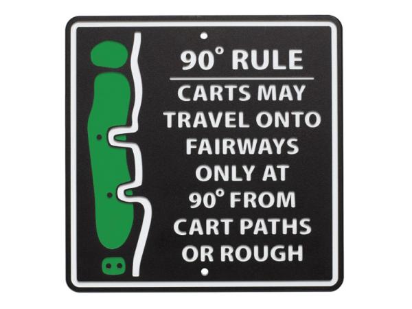 Greenline information sign<br>90° RULE
