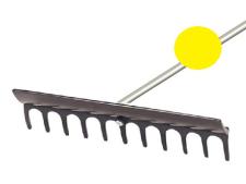 Duo rake with aluminum handle&amp;lt;br&amp;gt;Yellow (12 pcs/carton)