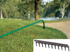 Duo rake with curved handle&amp;lt;br&amp;gt;Green (6 pcs/carton)