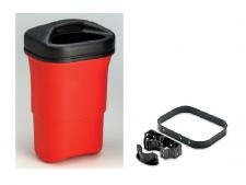 Single unit Litter mate - Red&amp;lt;br&amp;gt;Incl. 1 liner, lid and hardware