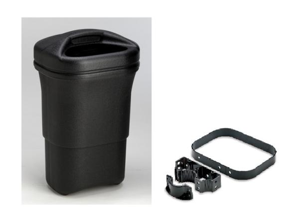 Single unit Litter mate - Black<br>Incl. 1 liner, lid and hardware