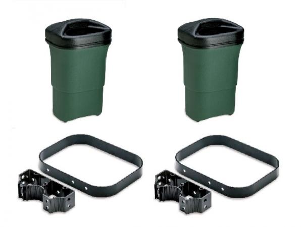 Double unit Litter mate - Green<br>Incl. 1 liner, lid and hardware