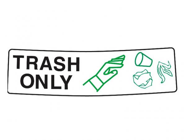 Decal TRASH ONLY <br>for Caddie covers 76 and 114 L