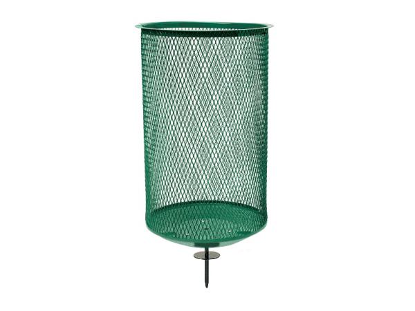 Stainless steel Litter caddie 76 L<br>With spike - Green