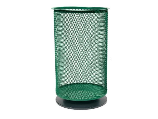 Stainless steel Litter caddie 76 L <br>with base - Green