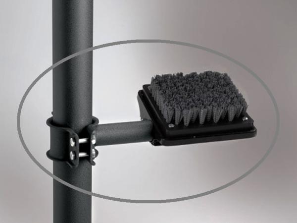 Vertical post mount w/brush (grey)<br>for cleaning alternative spikes