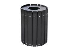 Recycled trash container 76 L&amp;lt;br&amp;gt;Round incl. liner - Black