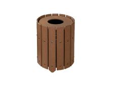 Recycled trash container 76 L&amp;lt;br&amp;gt;Round incl. liner - Brown