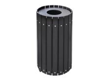 Recycled trash container 121 L&amp;lt;br&amp;gt;Round incl. liner - Black
