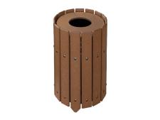 Recycled trash container 121 L&amp;lt;br&amp;gt;Round incl. liner - Brown