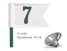 Practice grn Pennants No. 10-18&amp;lt;br&amp;gt;white incl 9 green rods &amp; bases