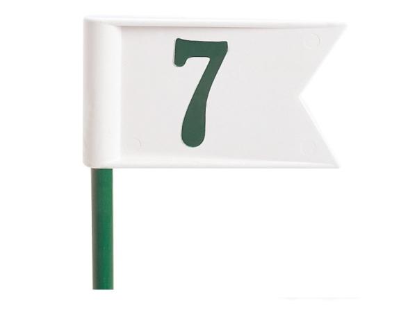 Single Pennant Practice grn No__<br>White incl. green rod (specify no.)