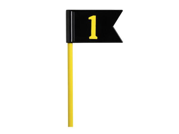 Single Pennant Practice grn No__<br>Black incl. yellow rod (specify no.)