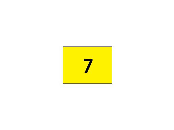Putting green flag with small tube<br>yellow/black No. 7 (single flag)
