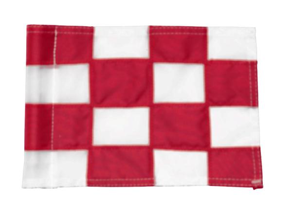 Checkered Pr.green flag Ø 1.0cm<br>Red/white (1 pc) - Anco