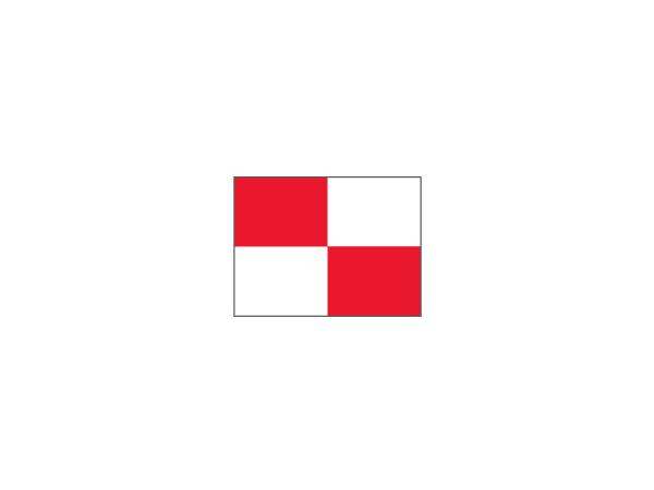 Checkered Pr.green flag Ø 1.3cm<br>Red/White (1 pc)