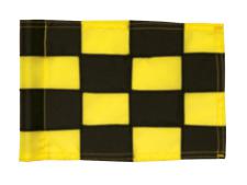 Checkered Pr.green flag Ã˜ 1.0cm&amp;lt;br&amp;gt;Black/yellow (1 pc)