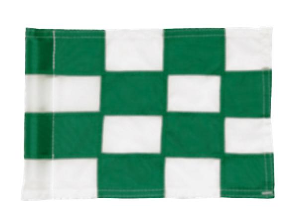 Checkered Pr.green flag Ø 1.0cm<br>Green/white (1 pc) - Anco