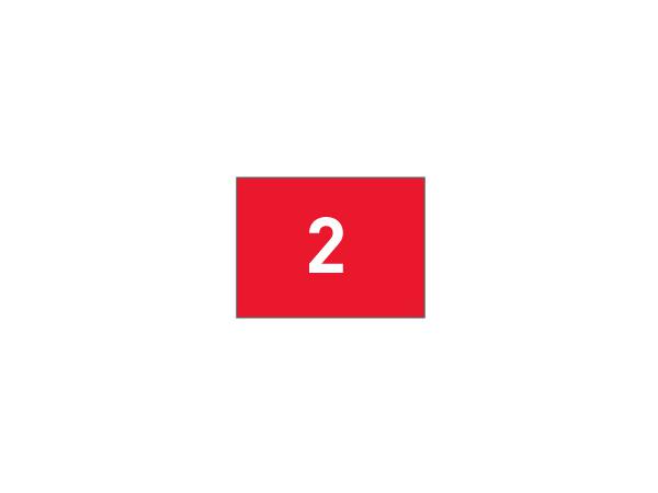 Nylon flags tube-lock No 1-9<br>Red/white (set of 9 pcs)