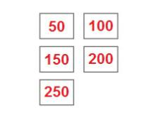 Range flags numbered-White/red&amp;lt;br&amp;gt;50-100-150-200-250 (set of 5)