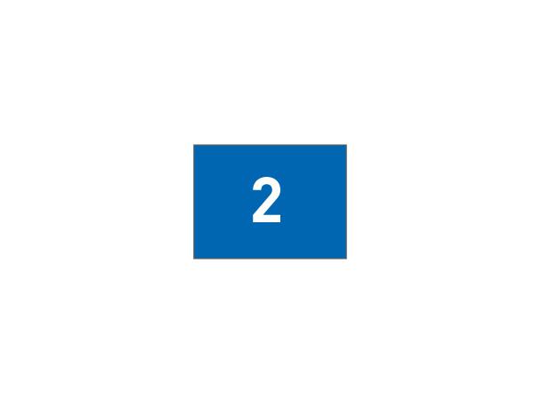 Nylon flags tube-lock No 1-9<br>Medium blue/white (set of 9 pcs)