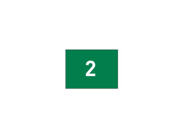 Nylon flags tube-lock No 10-18<br>Green/white (set of 9 pcs)