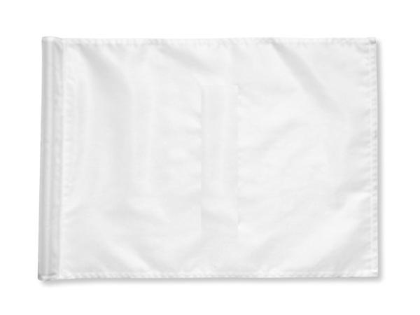 Plain nylon tube-lock flags<br>WHITE (set of 9 pcs)