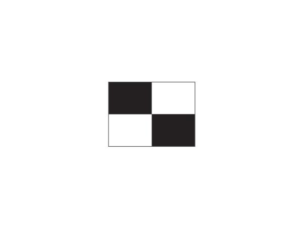 Checkered nylon flags<br>White/black (set of 9 pcs)
