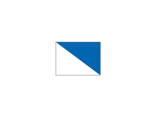 Semaphore flags tube-lock <br>Blue/white - Nylon (set of 9 pcs)