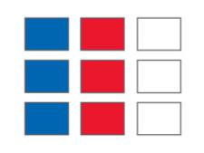 Plain nylon tube-lock flags&amp;lt;br&amp;gt;white, red and blue (3 each)