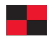 Checkered nylon flags&amp;lt;br&amp;gt;Black/red (set of 9 pcs)