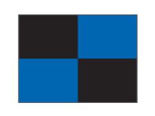 Checkered nylon flags&amp;lt;br&amp;gt;Black/blue (set of 9 pcs)