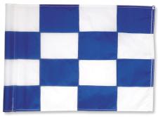 Checkered nylon flags&amp;lt;br&amp;gt;Blue/white (set of 9 pcs)