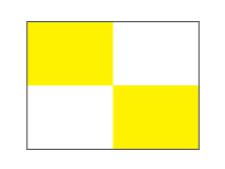 Checkered nylon flags&amp;lt;br&amp;gt;Yellow/white (set of 9 pcs)